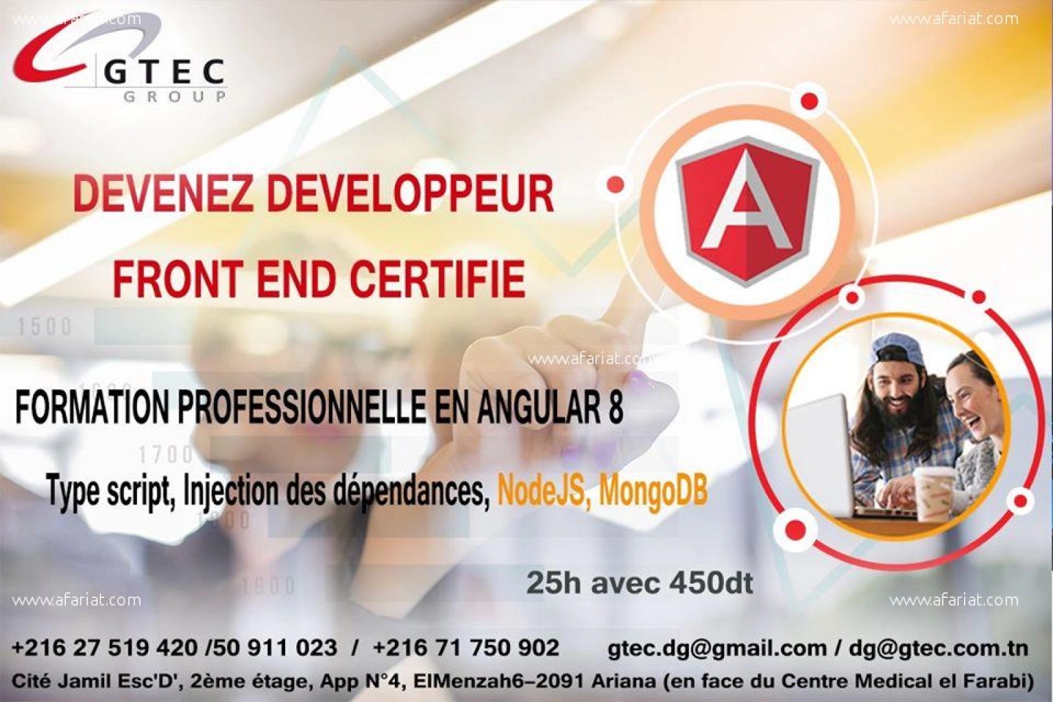 Formation de développement FrontEnd Angular 8 Afariat