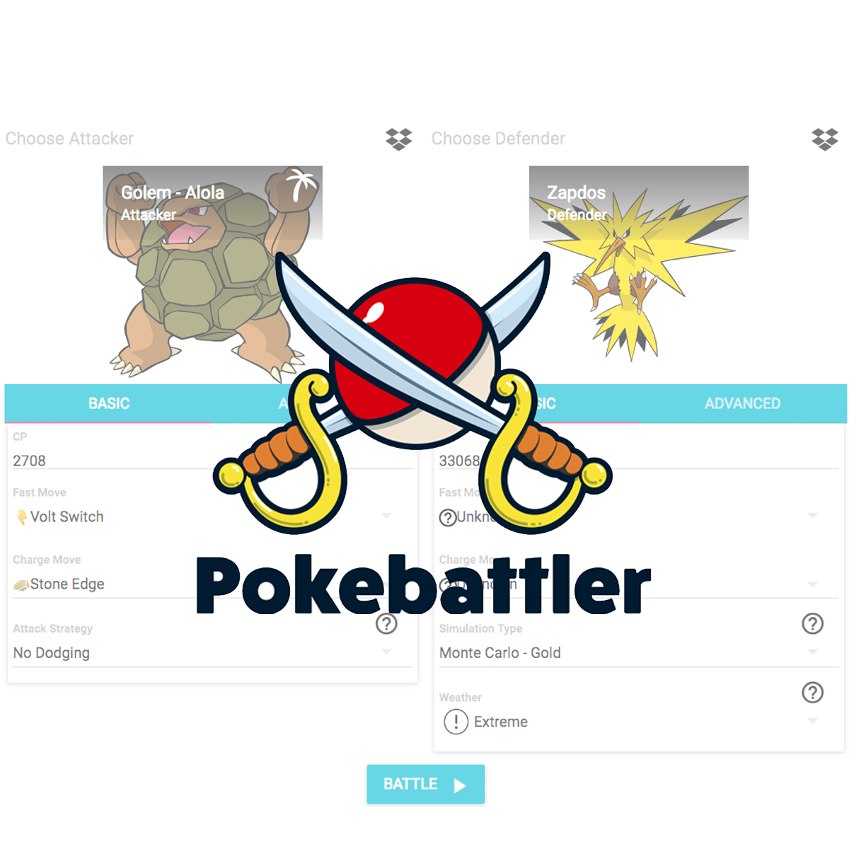 Gym Battle Simulator Pokemon GO Pokebattler