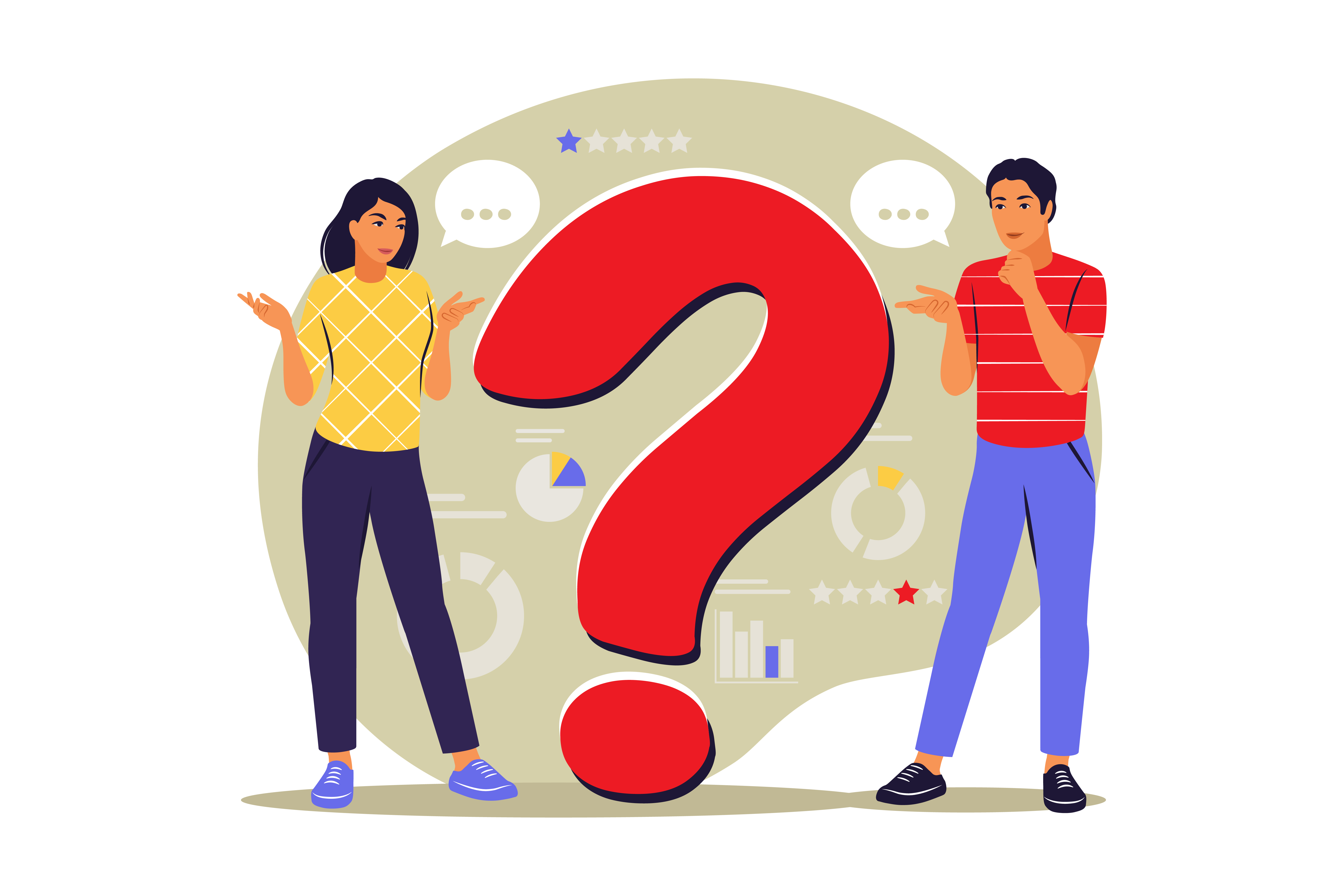 Questions concept. People ask frequently asked questions. FAQ. 3483442 Vector Art at Vecteezy