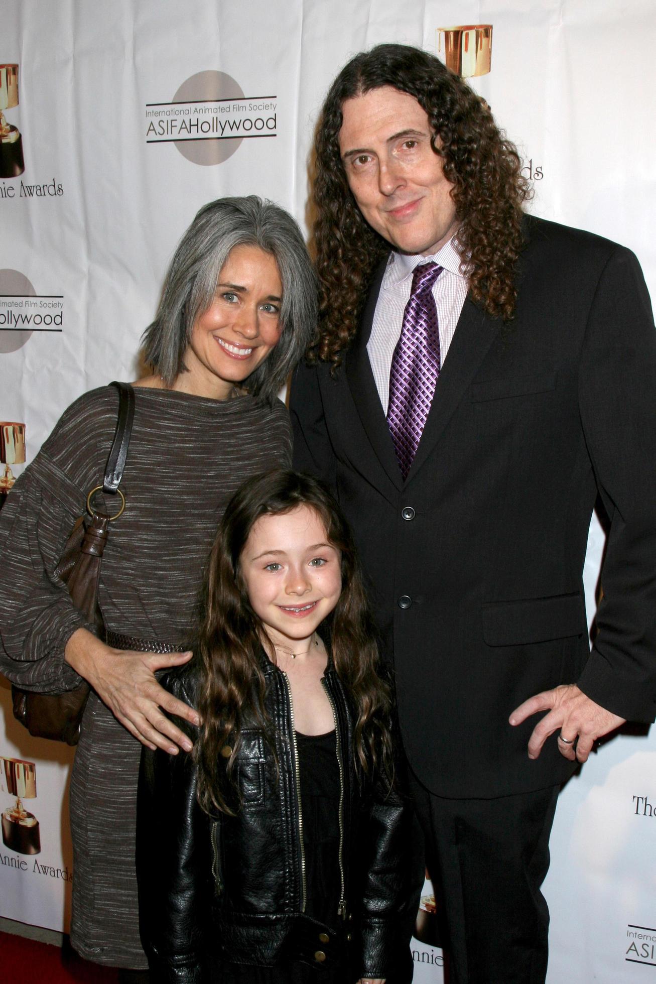 LOS ANGELES FEB 4 Weird Al Yankovic, wife, daughter arrives at the