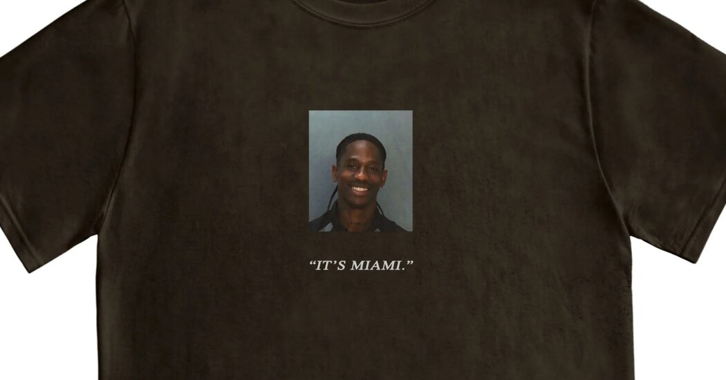 Travis Scott Releases Mug Shot TShirts After His Miami Arrest The