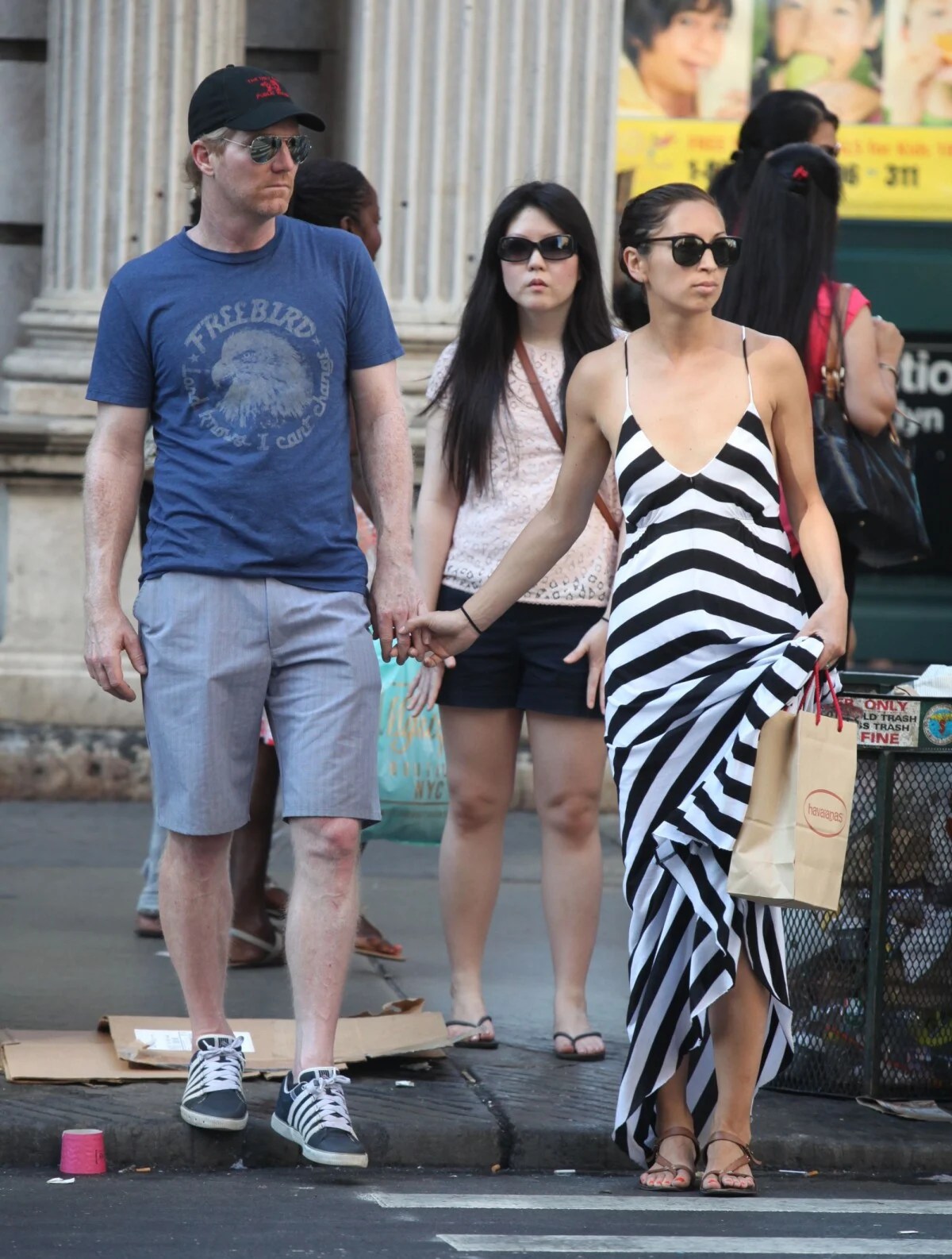 Photo Jim Courier et sa femme Susanna Lingman à NewYork le 25 août