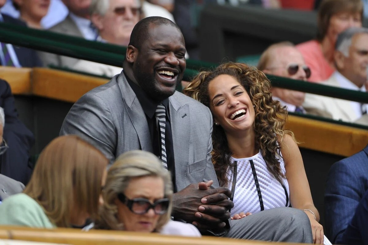 Photo Shaquille O'Neal et sa compagne Laticia Rolle à Londres, le 23