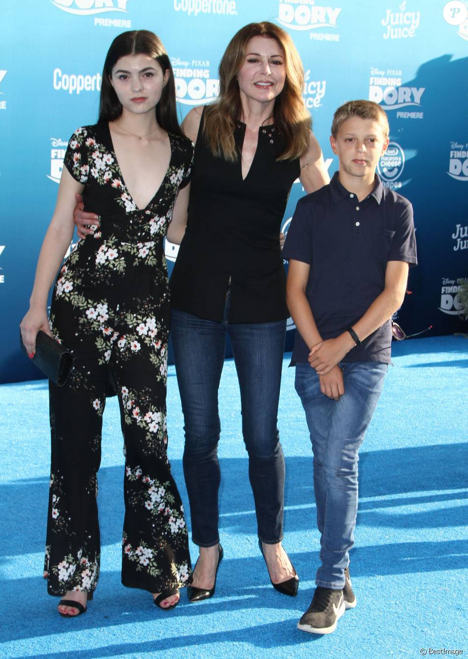 Jane Leeves et ses enfants Finn William Leeves Coben et Isabella