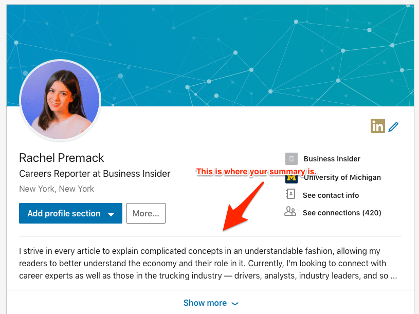 How to write a LinkedIn summary, according to a LinkedIn