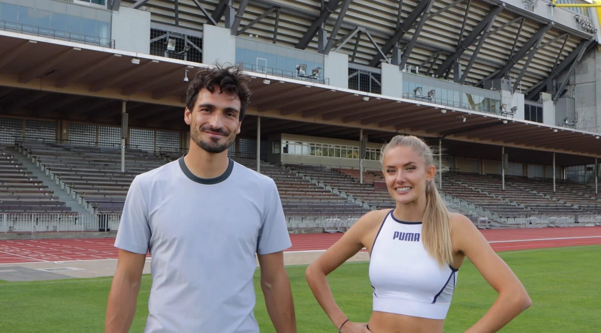 What happened when Alica Schmidt took on Mats Hummels in a 400m race?