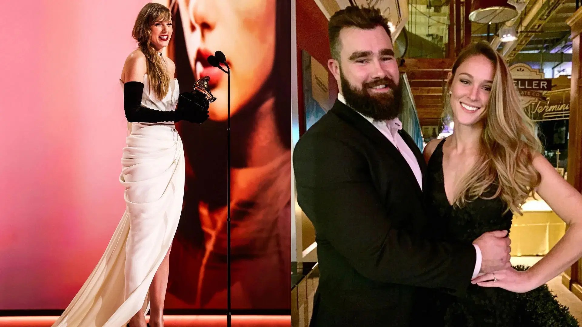 Jason Kelce's wife Kylie Kelce reacts to Taylor Swift's brand new album