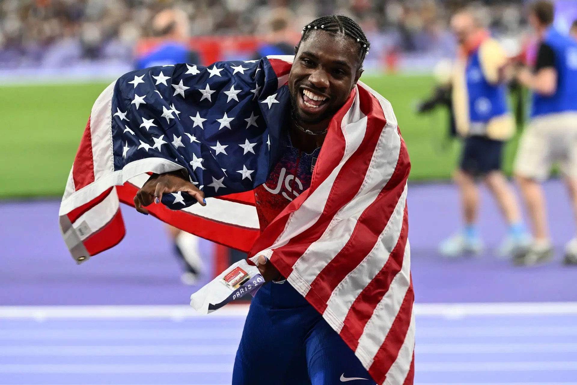 " I see that you like me" Noah Lyles' girlfriend Junelle Bromfield