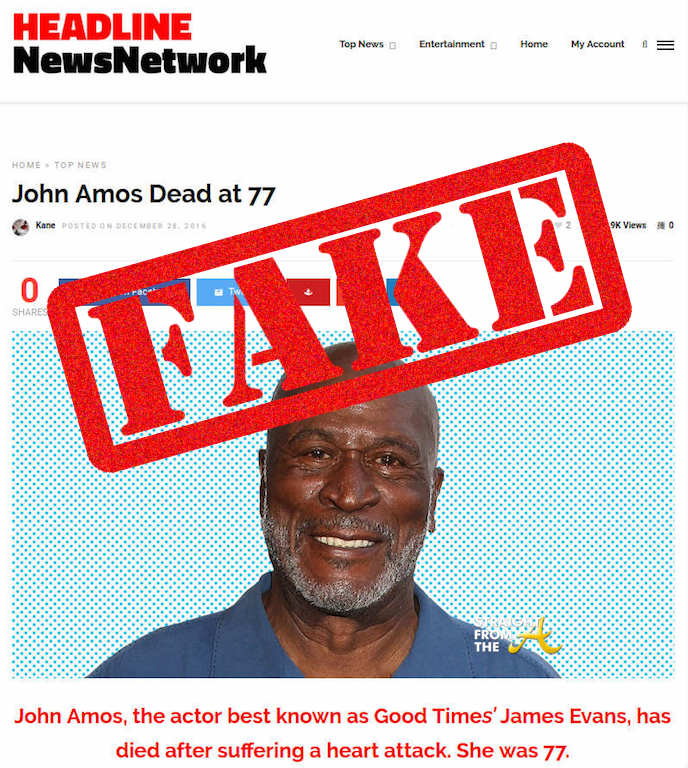 Rumor Control Actor John Amos is NOT Dead… Straight From The A [SFTA