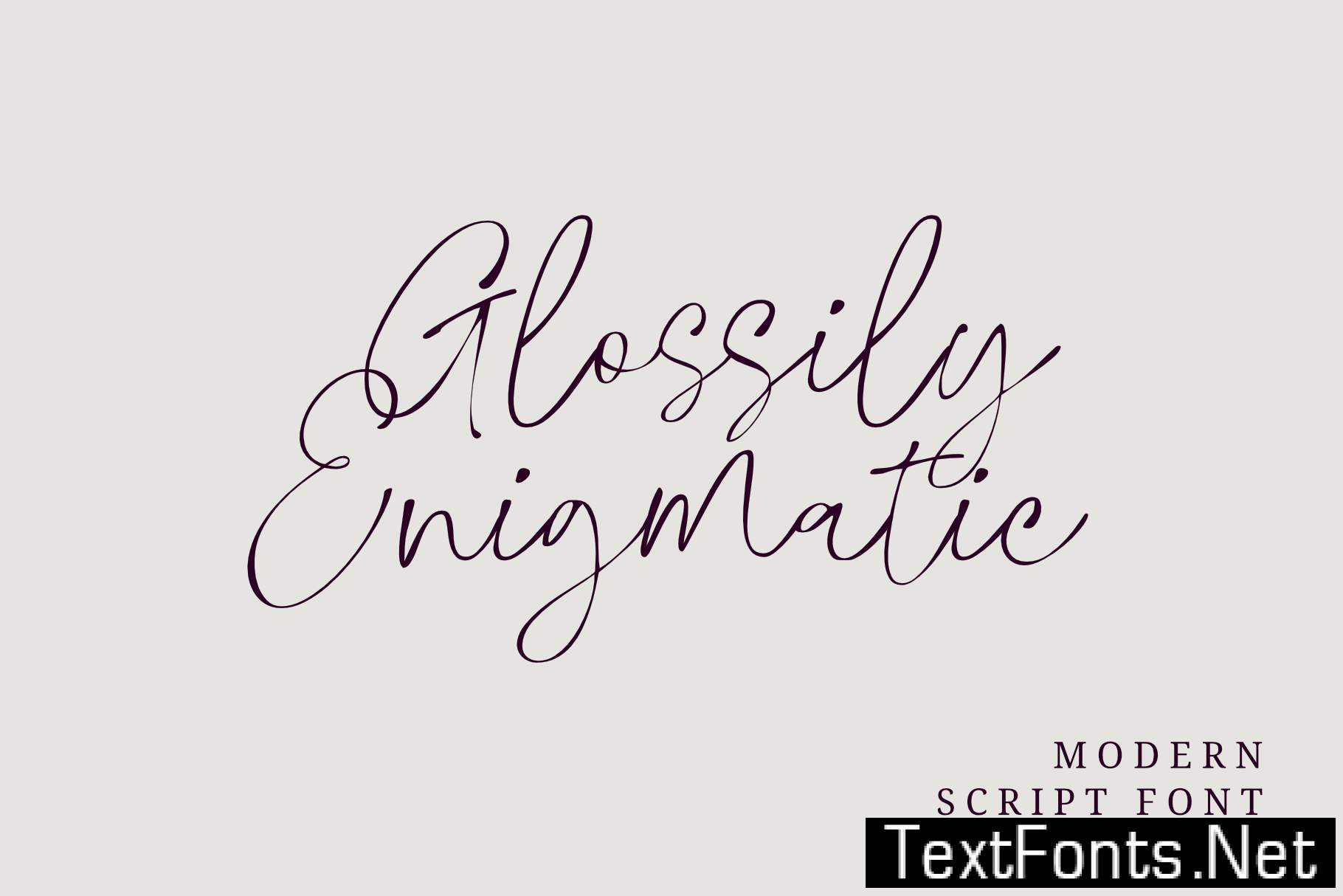 Glossily Enigmatic Font