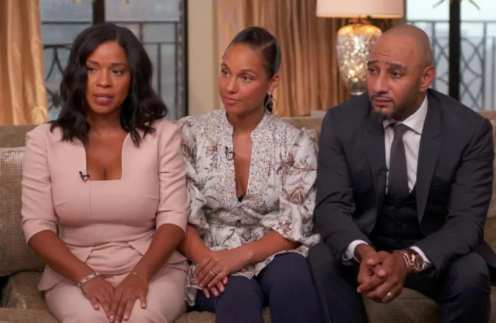 VIDEO Alicia Keys sits with Swizz Beatz and his ex Mashonda Tifrere to