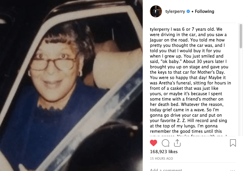 Tyler Perry Mourns Mother's Death theJasmineBRAND
