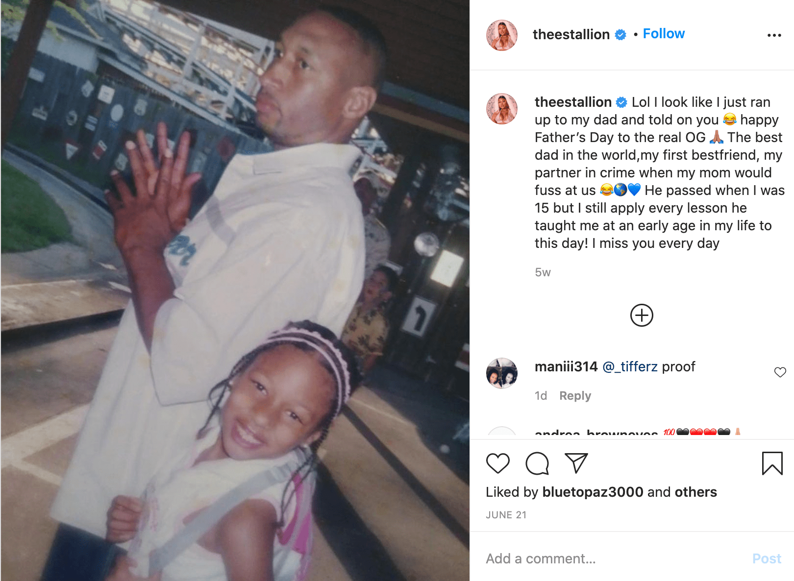 Megan Thee Stallion Pays Tribute To Her Late Parents W/ Throwback Photo