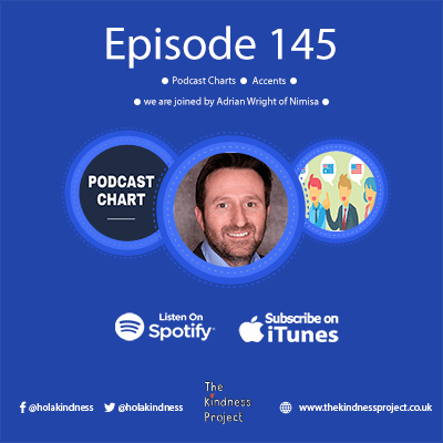 Episode 145 Podcast Charts Accents And We Are Joined By Adrian Wright Of Nimisa The Kindness Project