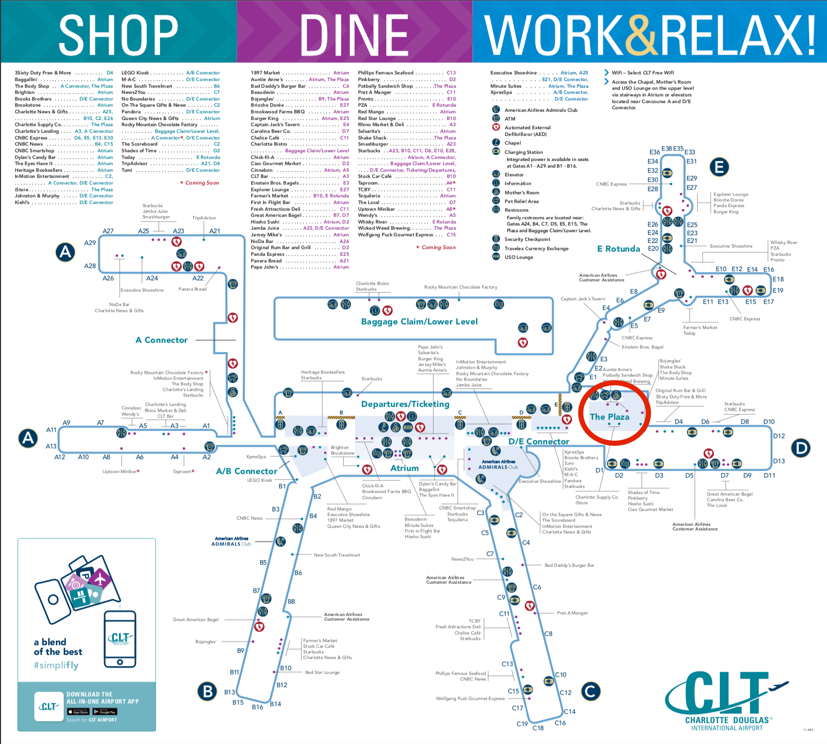 Clt Airport Terminal Map