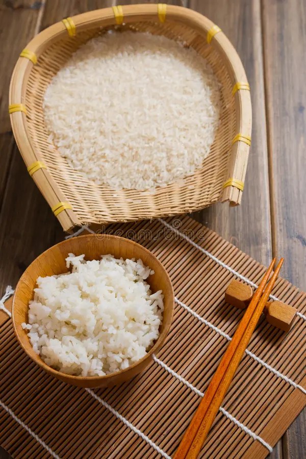 The rice on bamboo mat stock image. Image of traditonal 27558505