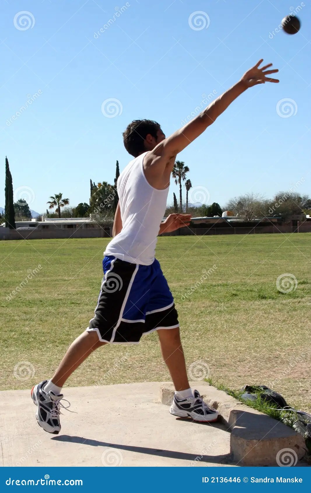 Man Throwing Shot Put Royalty Free Stock Image Image 2136446