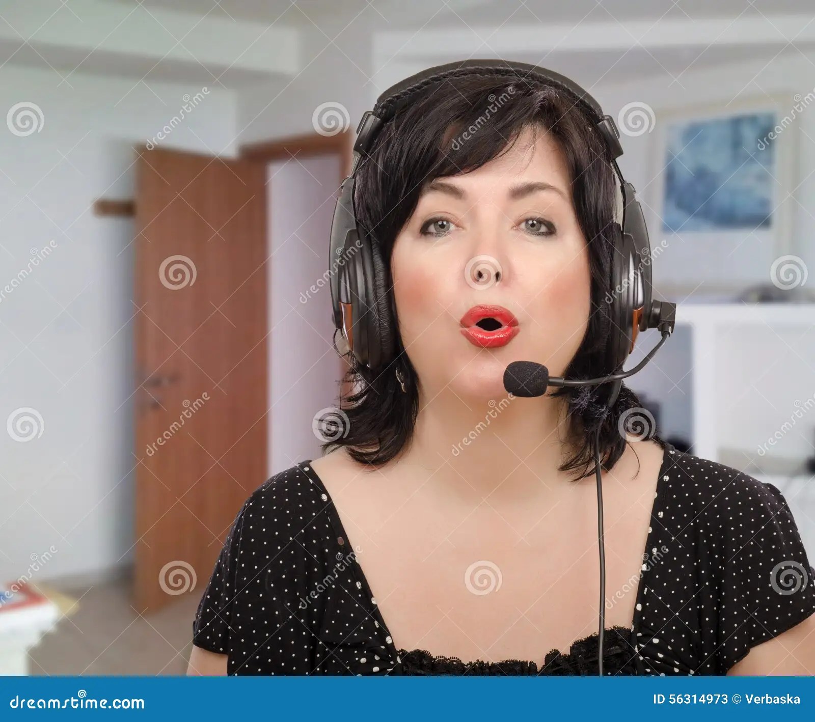 Portrait of voice teacher stock image. Image of dress 56314973