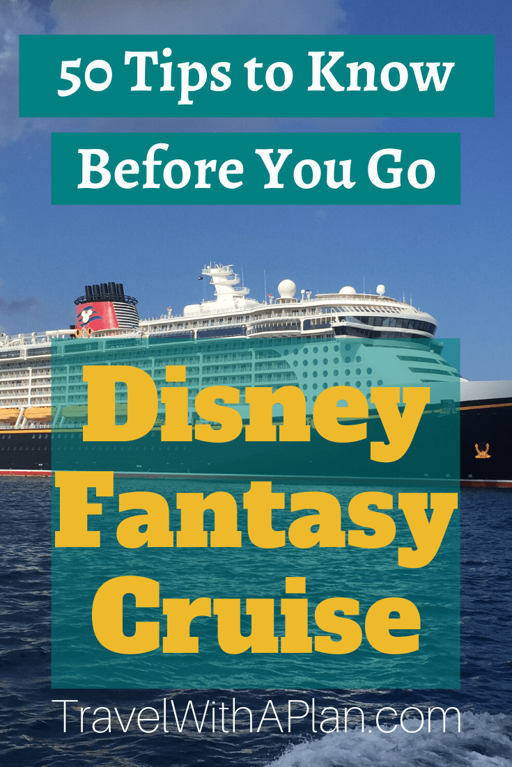 Get our list of 50 Ultimate Disney Fantasy Cruise tips! Find out everything you need to know from booking, to check-in, to sailing, and excursions! All you need to know about a Disney Fantasy Cruise can be found right here! #DisneyFantasy #DisneyFantasyCruise #DisneyFantasycruisetips #Disneycruiselinetips #DisneyCruisetips