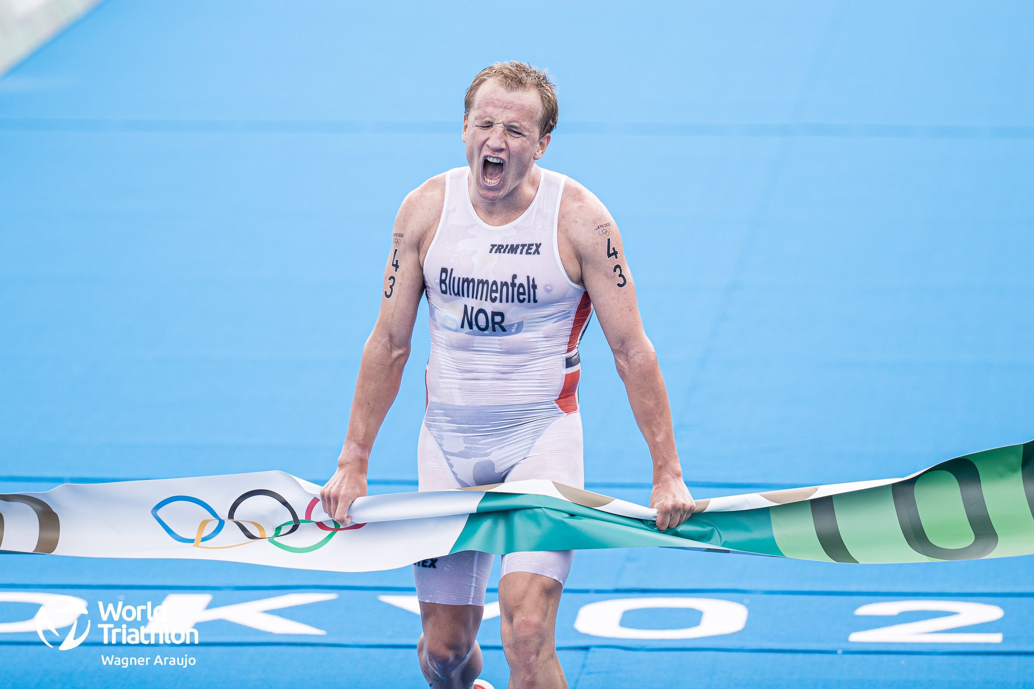 Olympic gold medalist Kristian Blummenfelt looks to "run away from