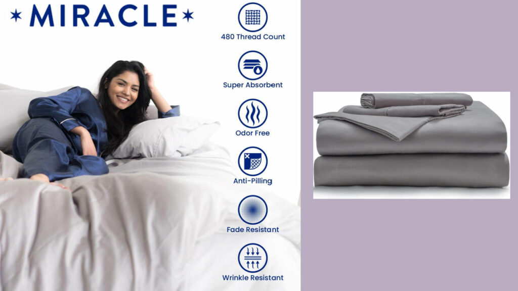 Miracle Sheets SilverInfused to Resist Bacteria, Dirt and Germs