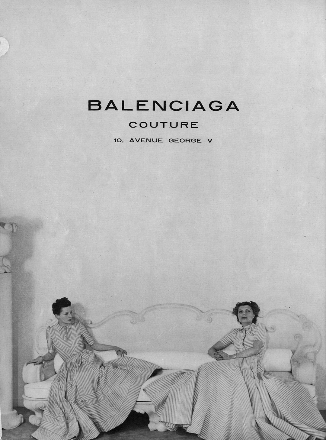 Balenciaga couture ad Fashion advertising, Cristóbal balenciaga