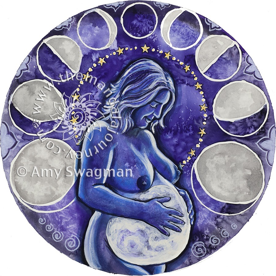 Amy Haderer’s “Mother Moon” Visualizing Birth