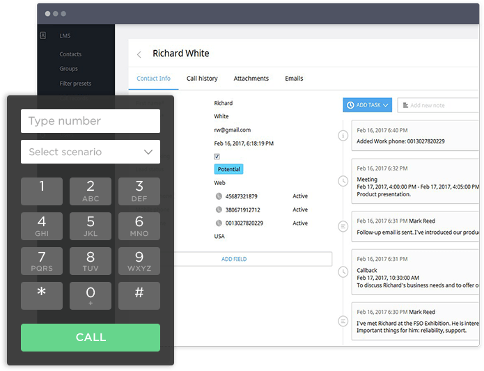 Online contact management software personal sales web