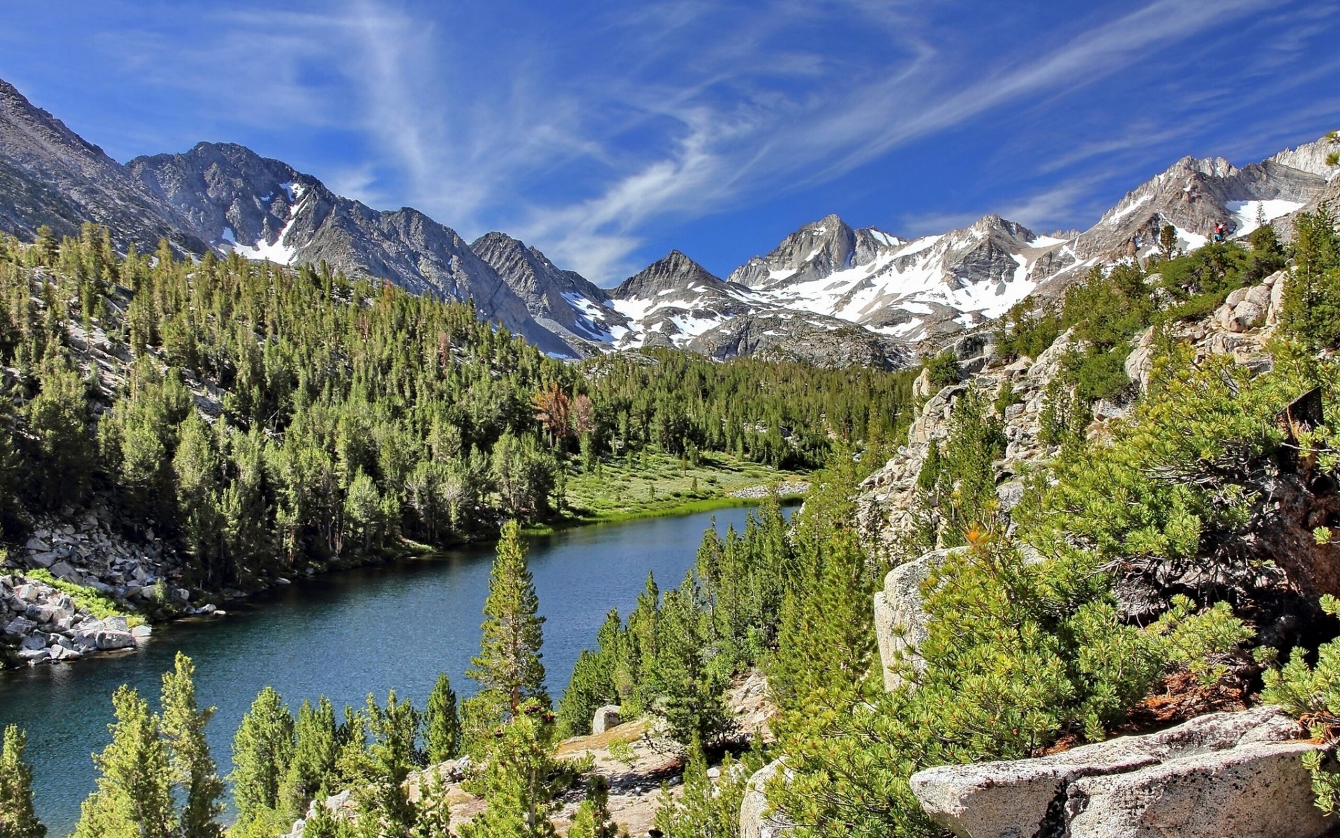 HD wallpaper long lake little lakes valley john muir wilderness