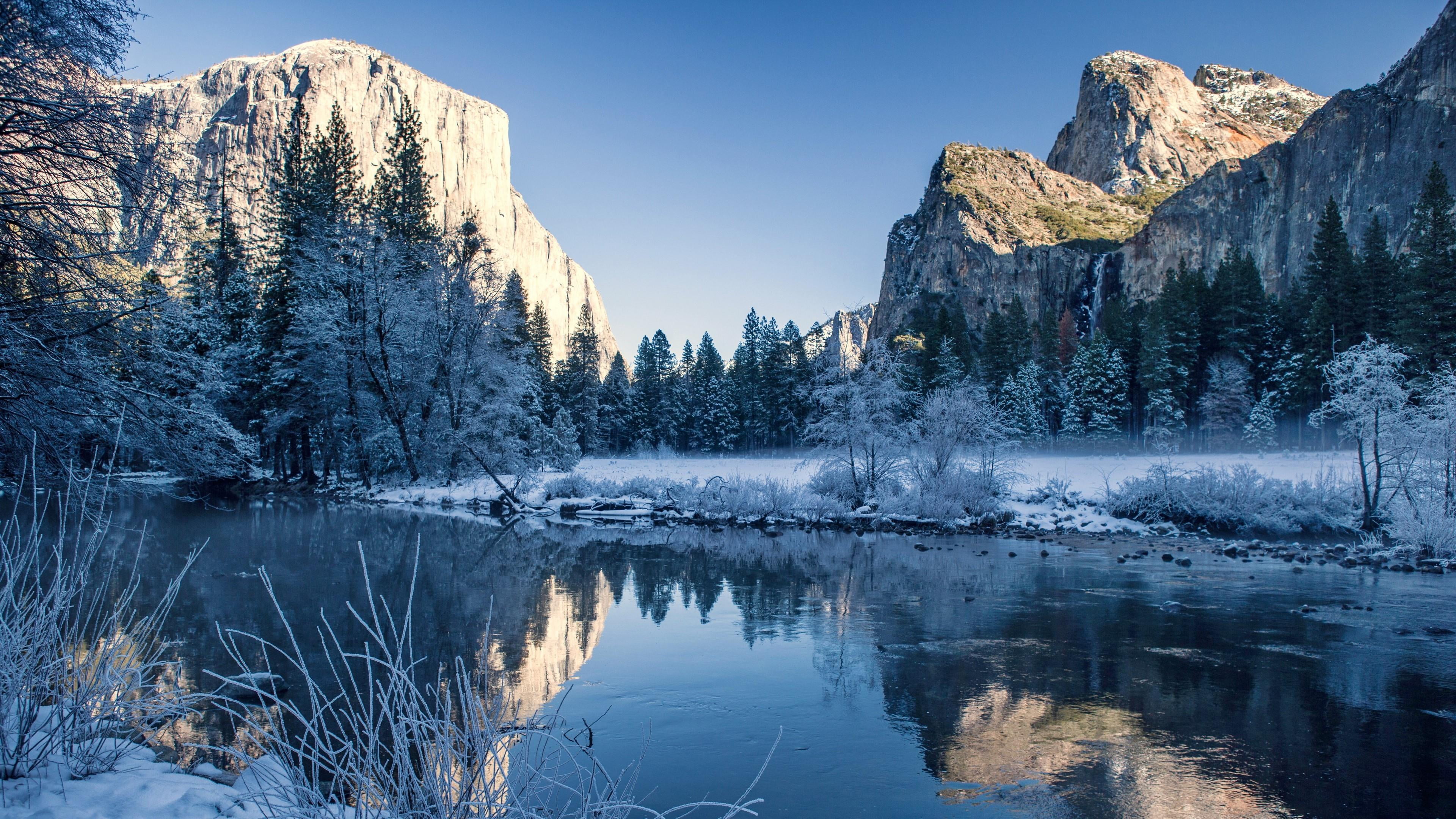Yosemite National Park Winter Scenery Wallpapers Wallpaper Cave