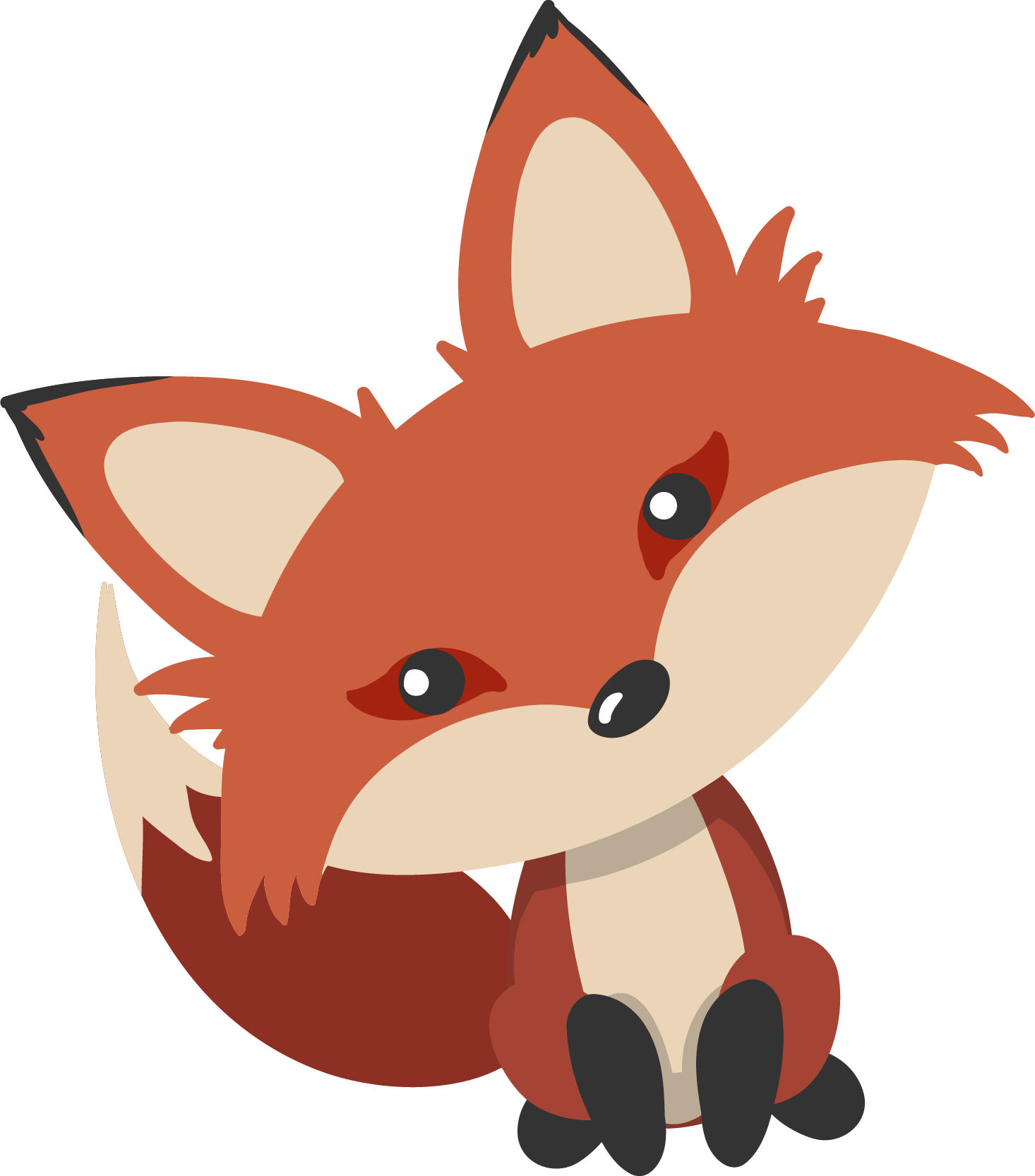 Fox Clipart Wild Fox Cartoon Clipart Vector FriendlyStock Waqas