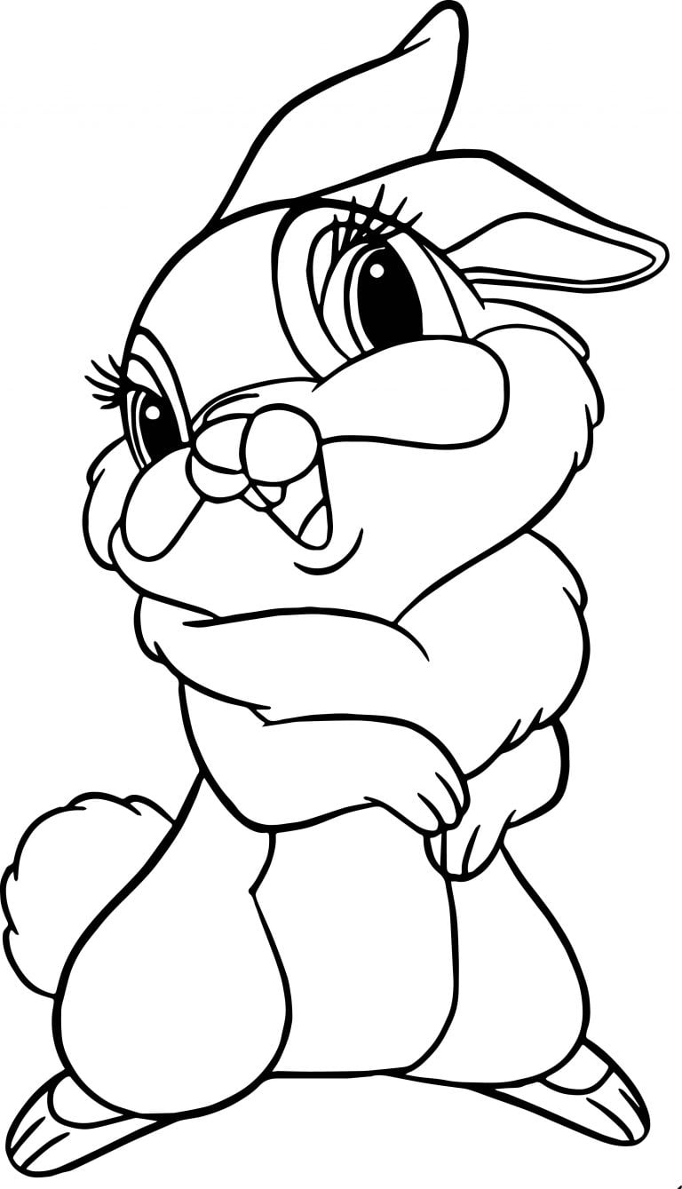 Thumpers Sisters and Miss Bunny Coloring Page