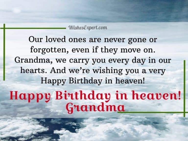 25 Best Happy Birthday Grandma In Heaven Wishes