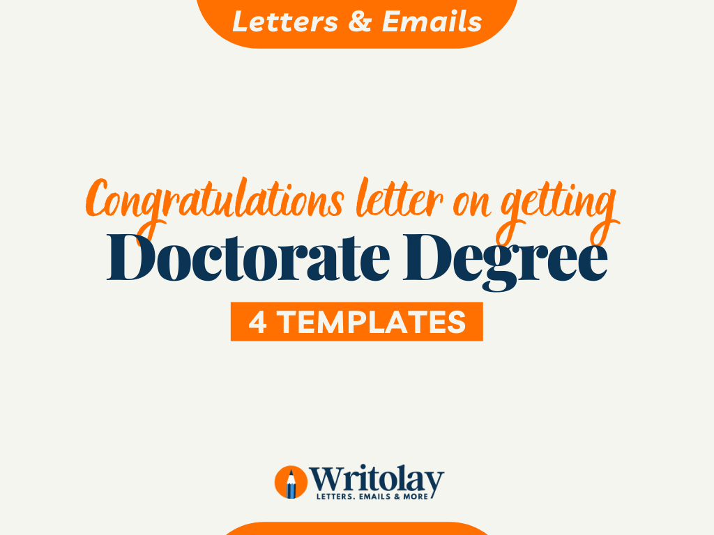 Congratulate On Getting Doctorate Degree Letter 4 Templates Writolay