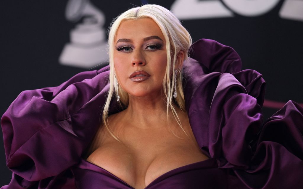 Christina Aguilera Gets Dramatic in Zac Posen Dress at Latin Grammys