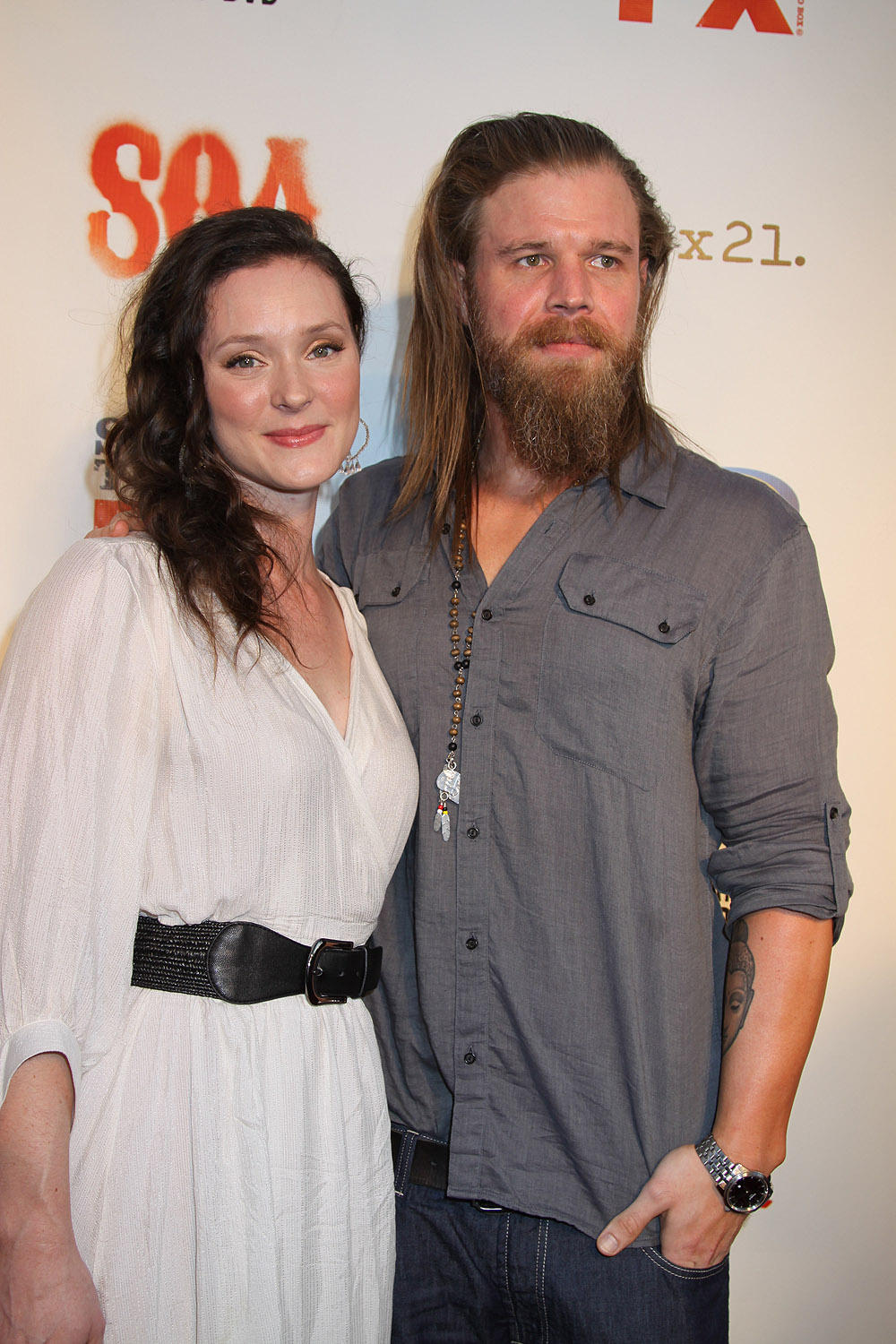 Ryan Hurst and wife Molly at the premiere screening of FX's SONS OF