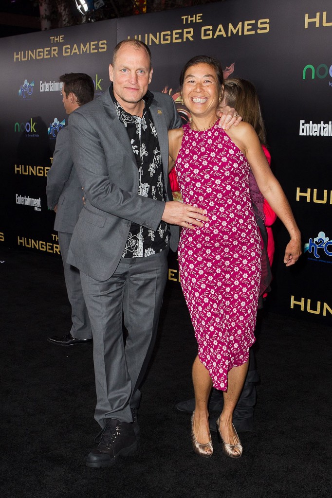 Woody Harrelson and wife at the World Premiere of THE HUNGER GAMES ©2012 Sue Schneider