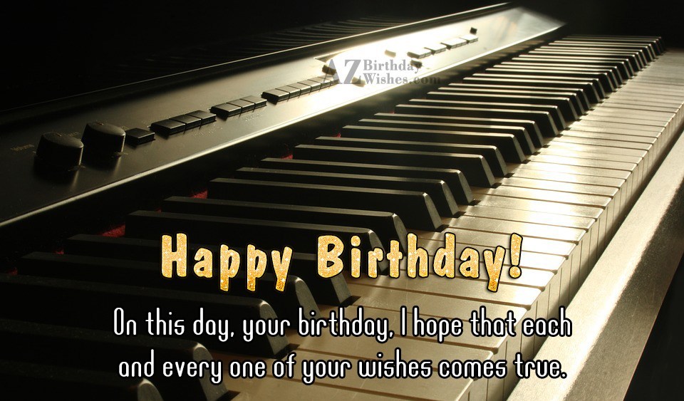 Birthday wishes With Piano Birthday Images, Pictures