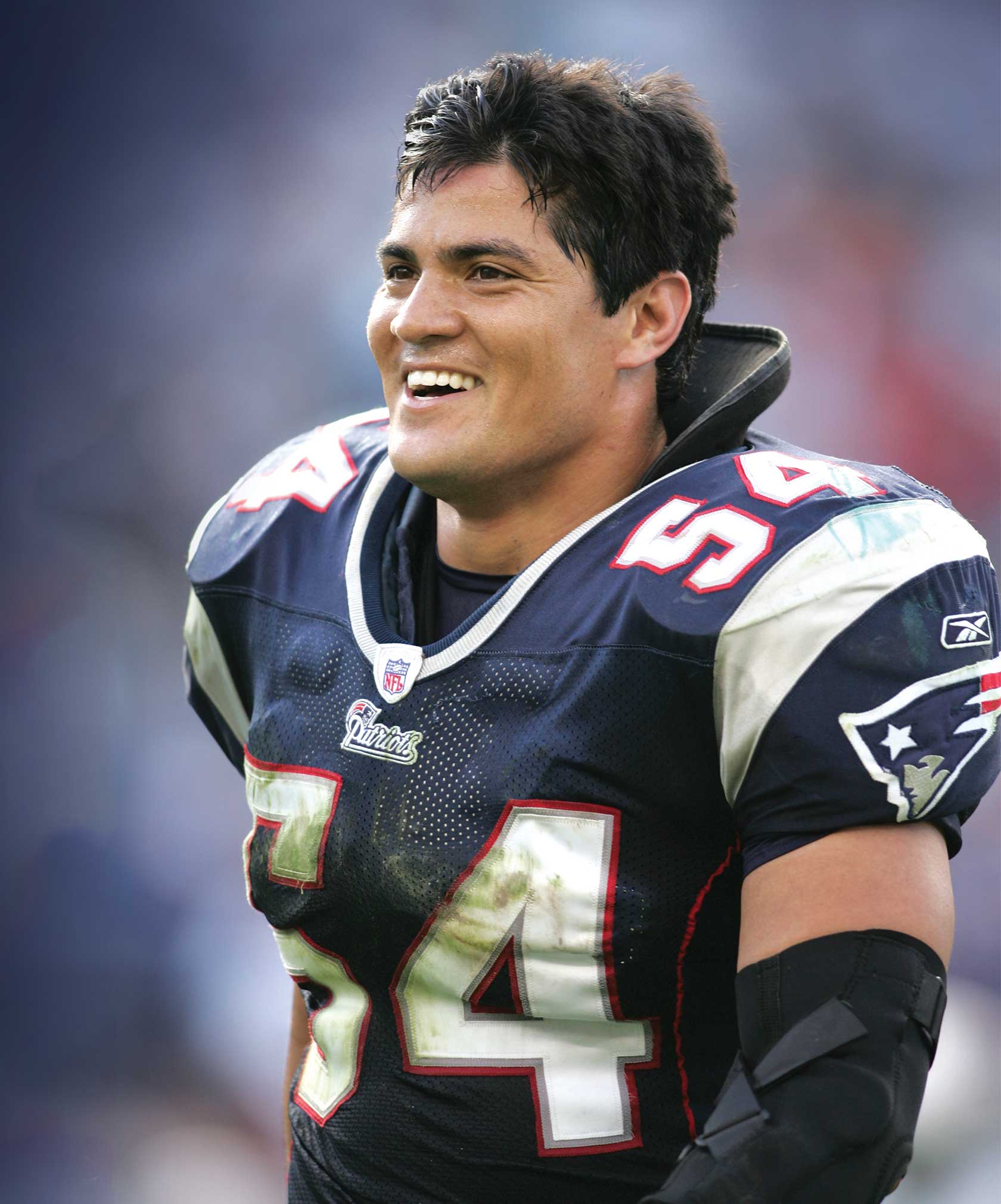 Tedy Bruschi Still tackling, but his opponent now is stroke The Bay