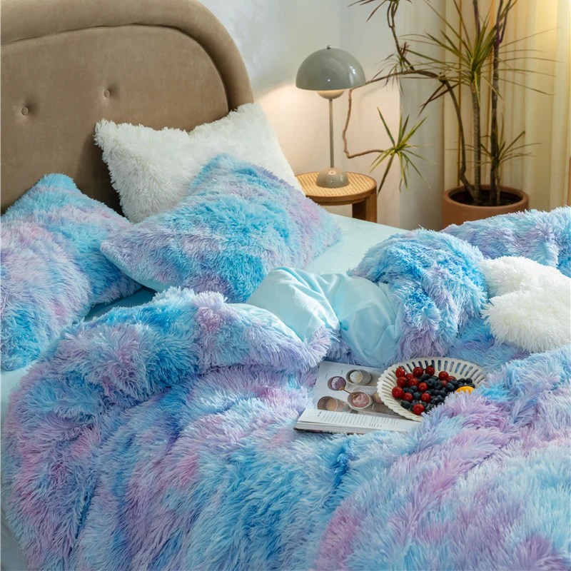 Therapeutic Blue Rainbow Fluffy Blanket Bedding For All