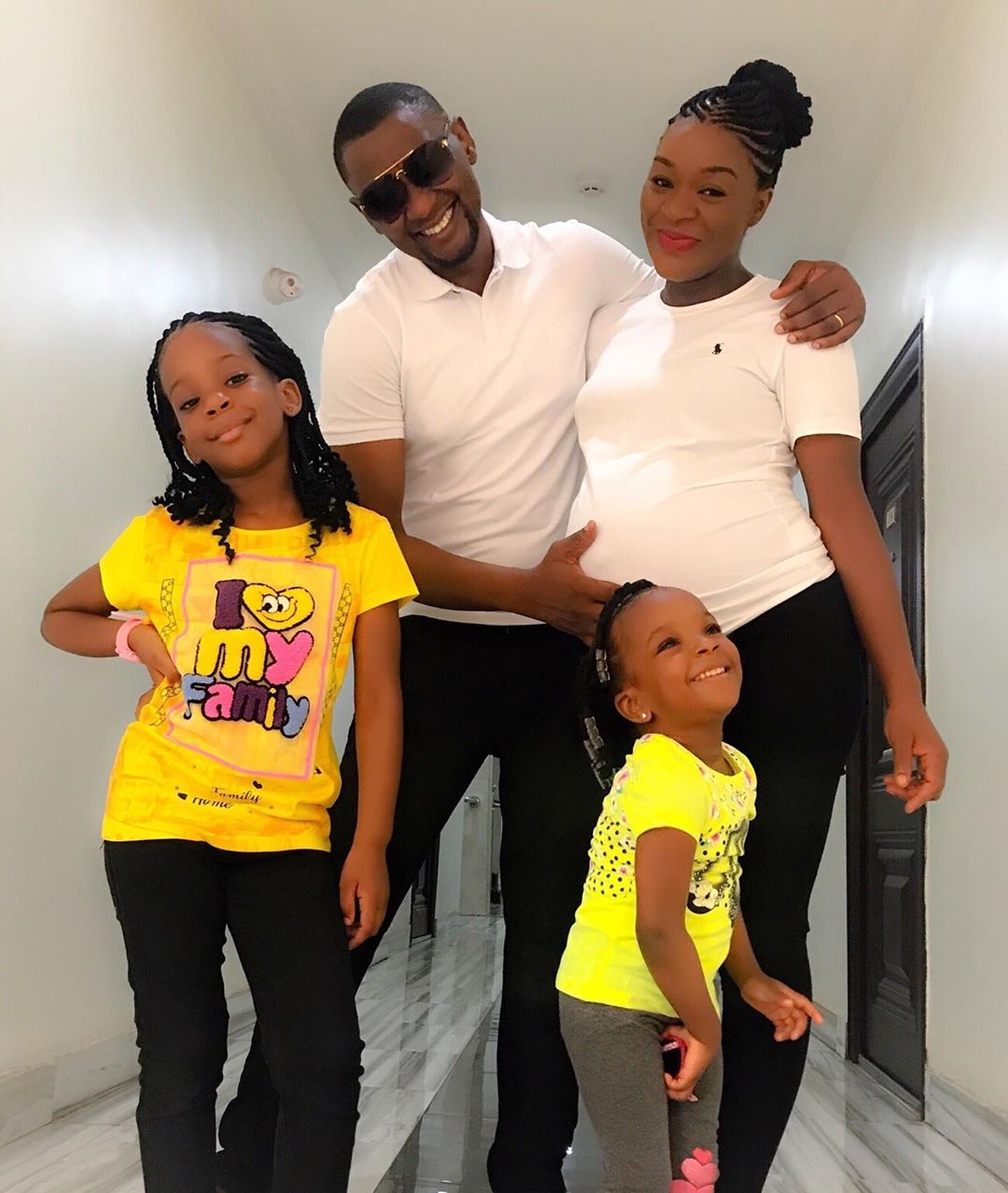 Chacha Eke Faani 3rd Child with Husband Austin BellaNaija