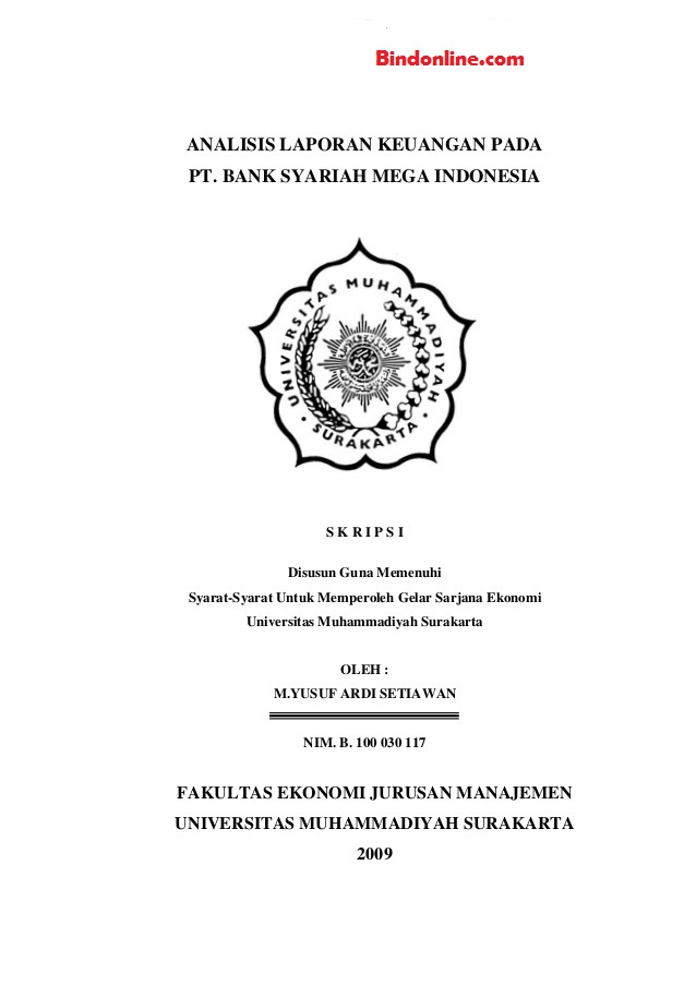 Judul Skripsi Manajemen Keuangan Bank Syariah