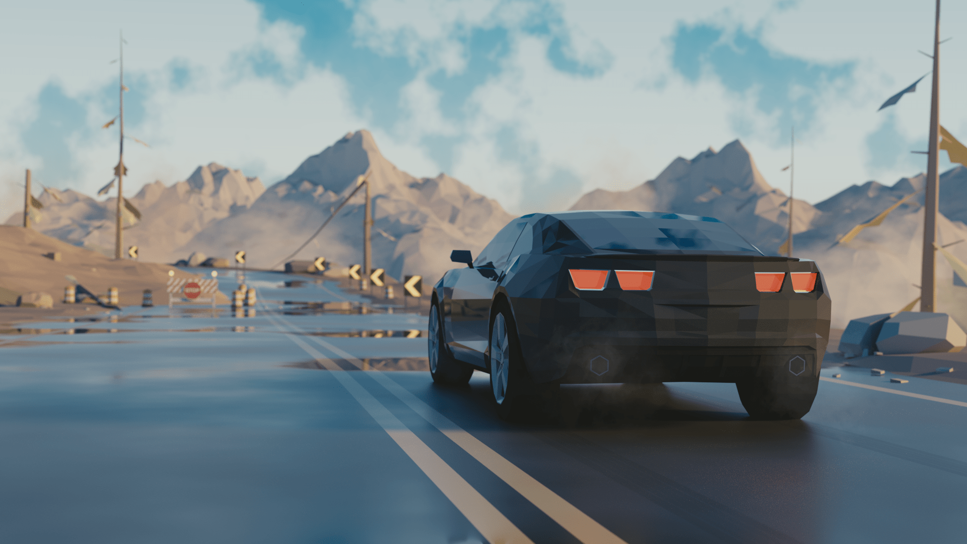 Chevrolete Camaro Low Poly Art BlenderNation