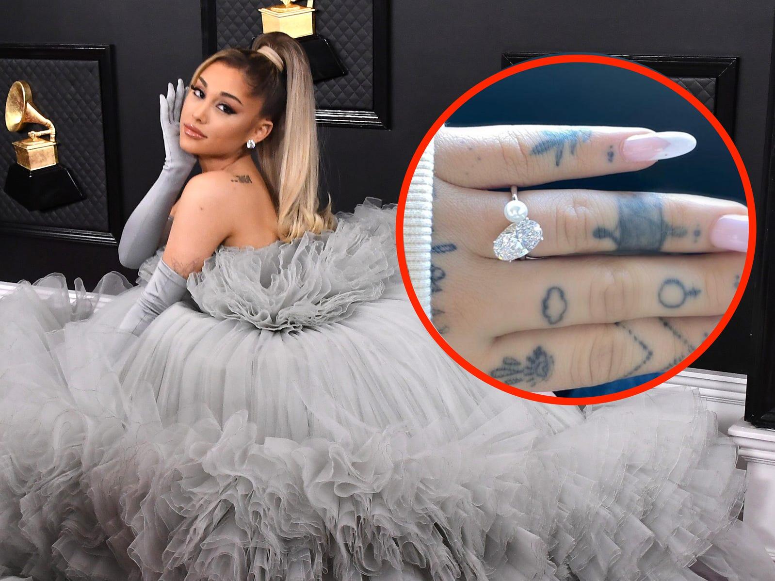 Ariana Grande's massive diamondandpearl engagement ring could have cost over 750,000