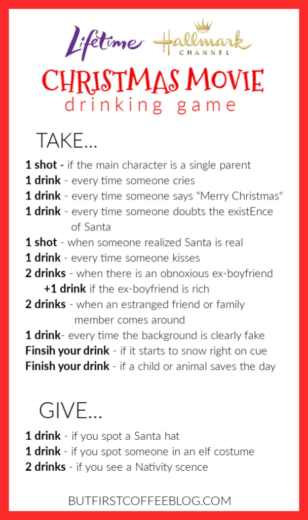 The Lifetime Channel’s Christmas Movie Drinking Game But First