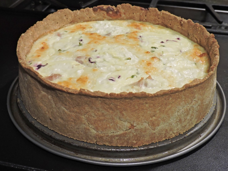 ham and goat cheese pie