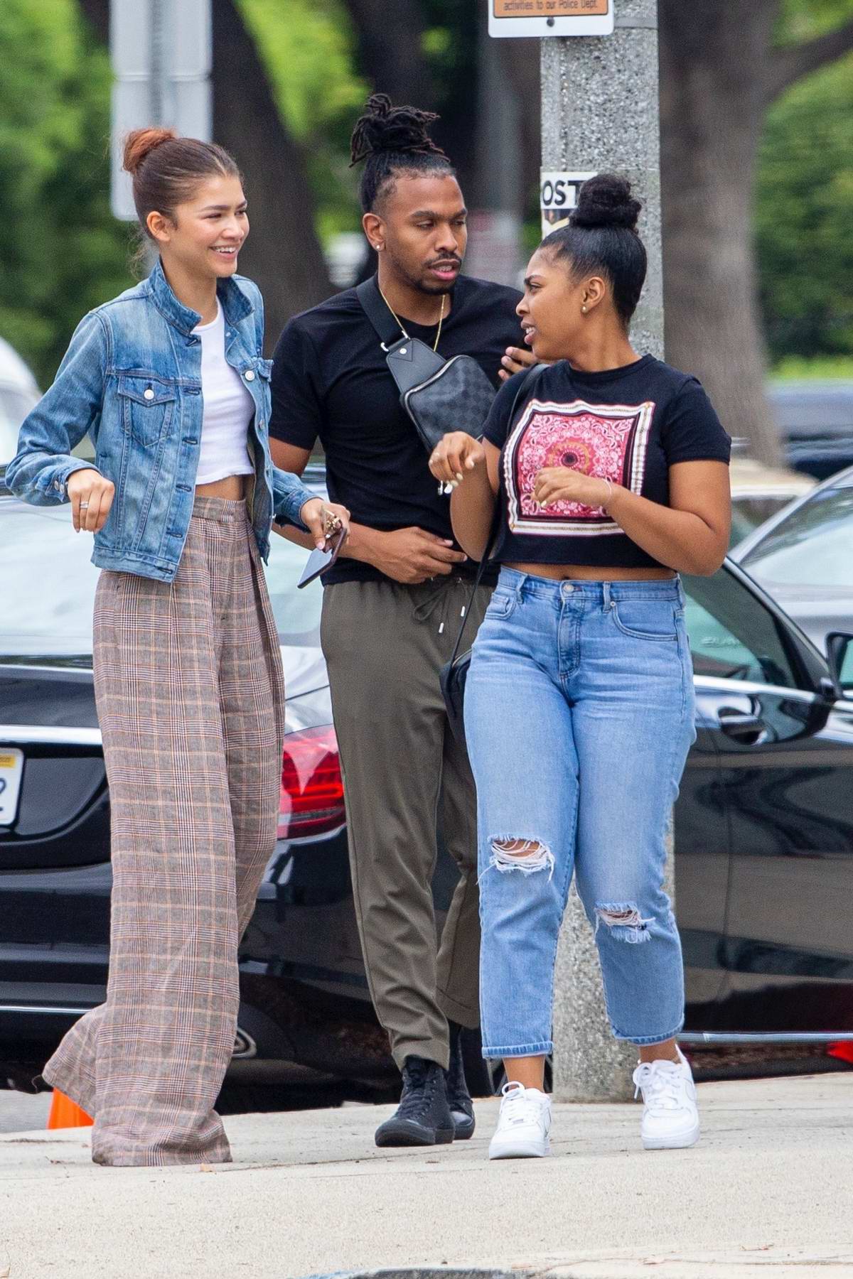 zendaya grabs lunch with her brother austin at the granville restaurant