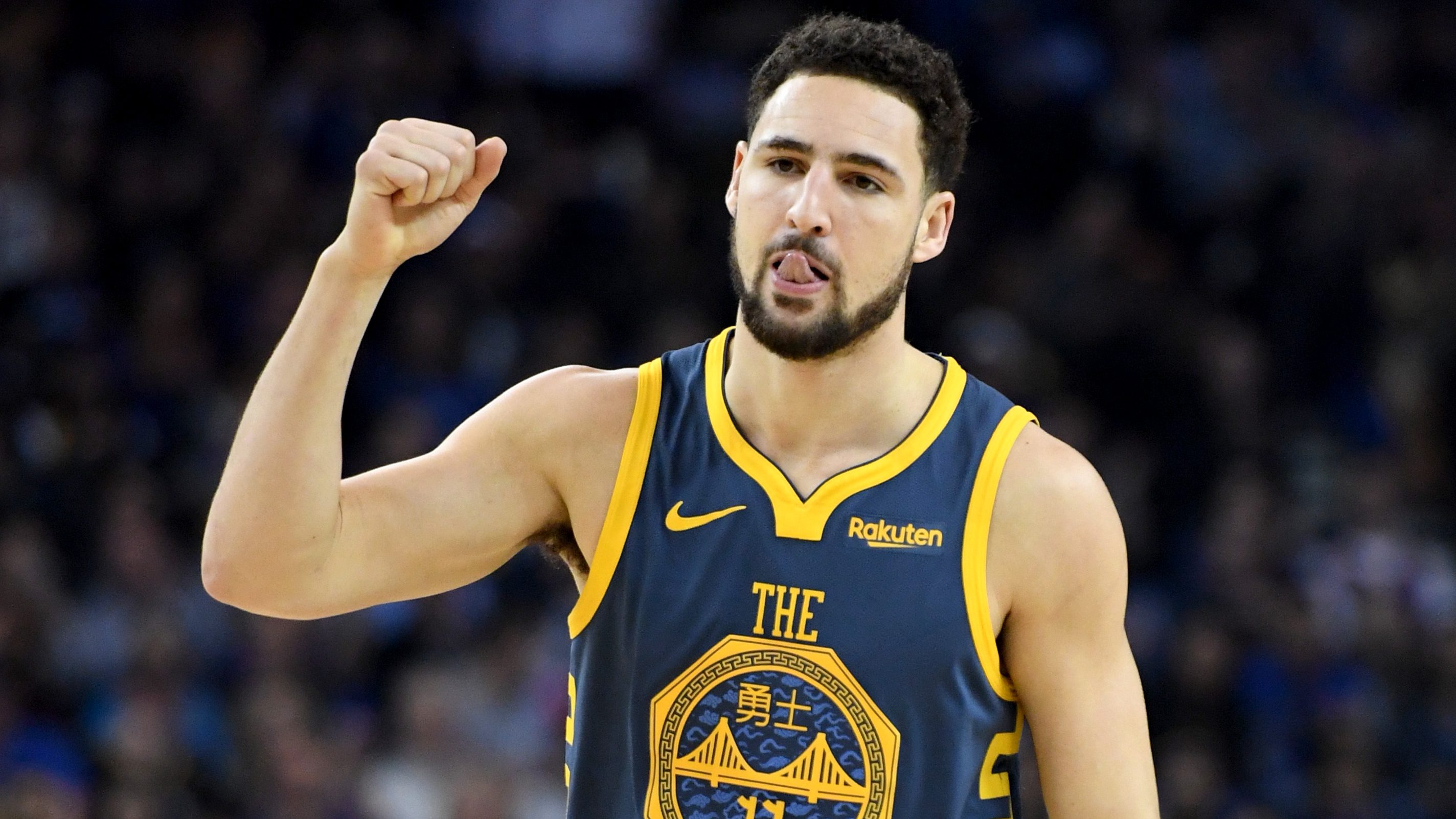 The Warriors’ Klay Thompson gives ESPN brief bulletin on his