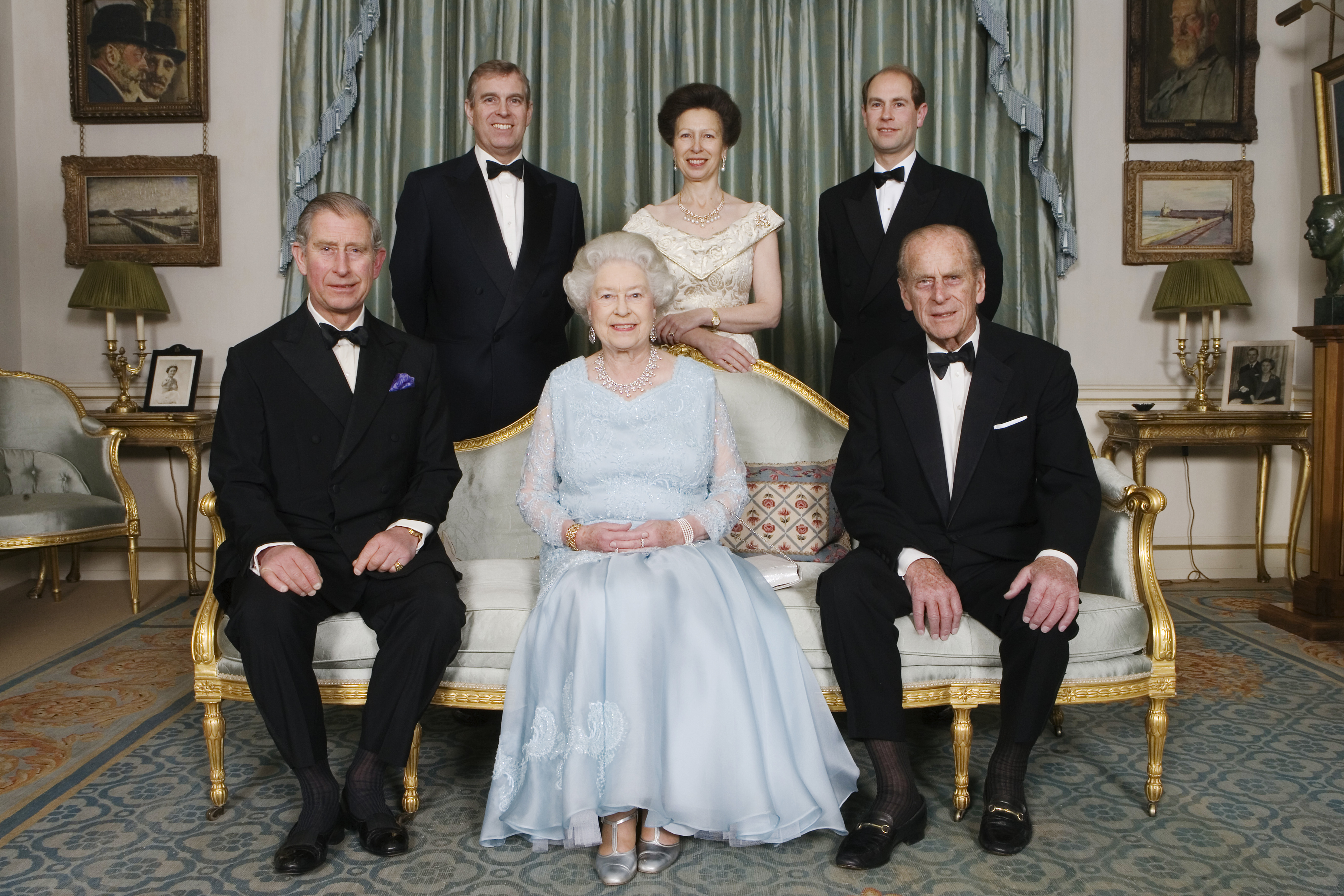 Queen Elizabeth's Children Meet Prince Charles, Princess Anne, Prince