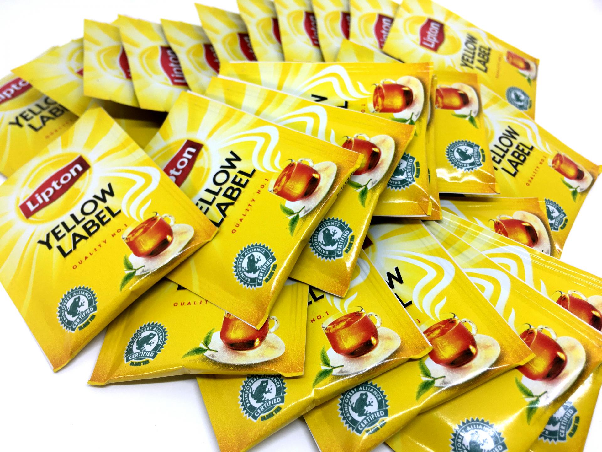 Thé Yellow Label sachets fraîcheur individuel en lot de 50